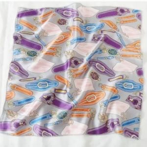 Soft Silky Fun Scarf For Head Hair Bag Neck Floral